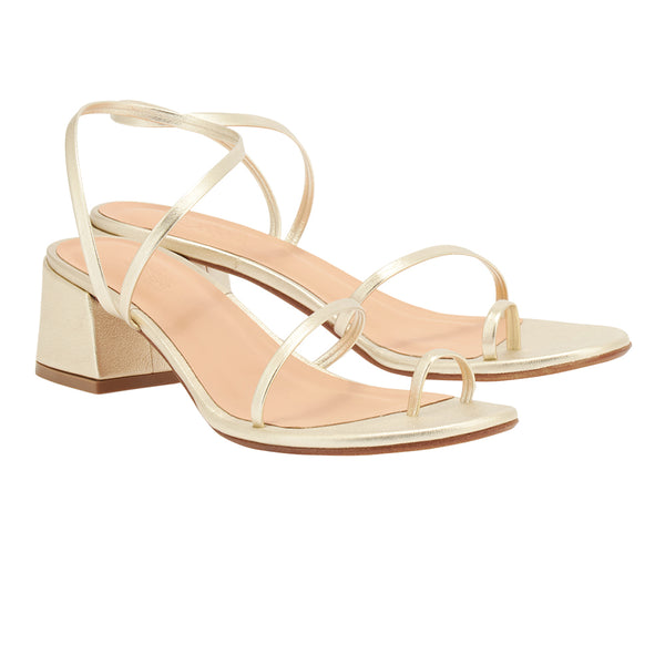 Ancient Greek Sandals Chora Block Heel Platinum