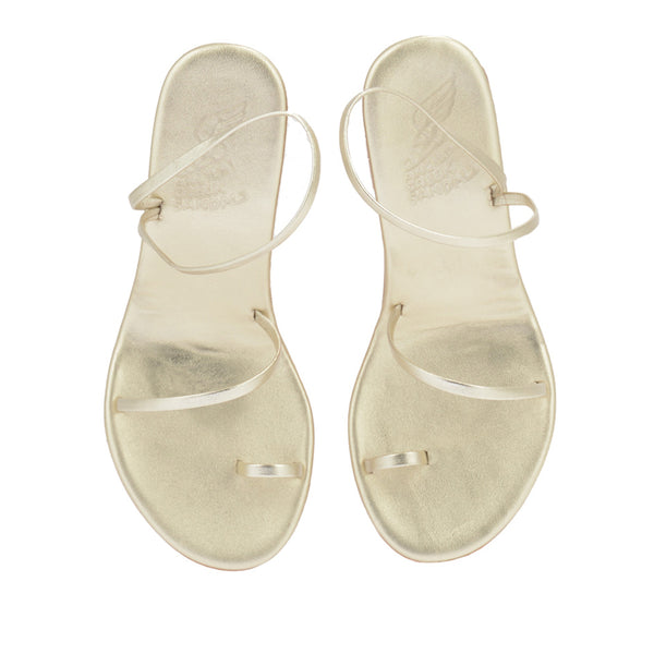 Ancient Greek Sandals Chora Mid Wedge ALL PLATINUM
