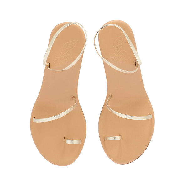 Ancient Greek Sandals Chora Mid Wedge Platinum