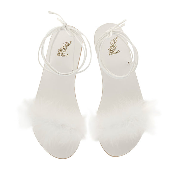 Ancient Greek Sandals Choros Bridal White