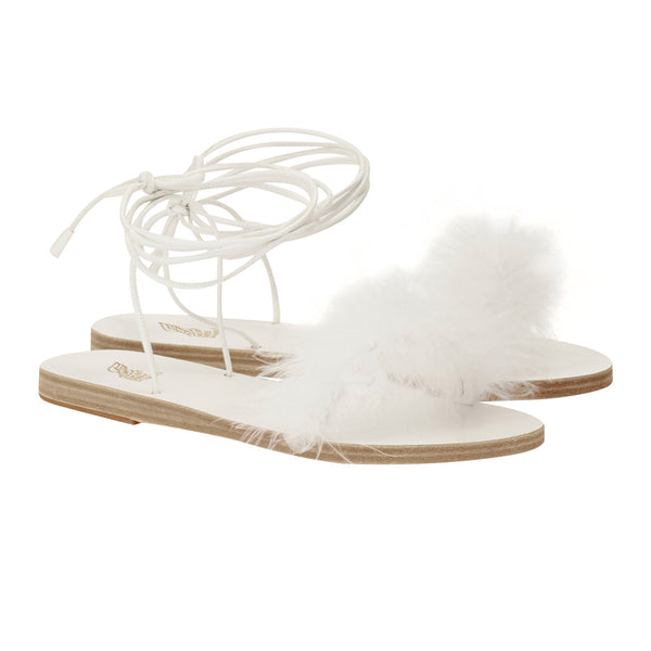 Ancient Greek Sandals Choros Bridal White