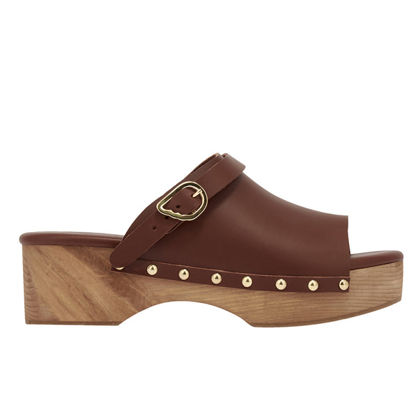 ancient greek sandals Classic clog Chestnut