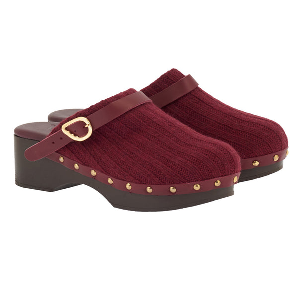 Ancient Greek Sandals Classic Closed Clog Bordeaux