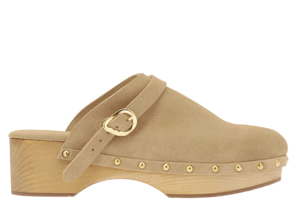 ancient greek sandals Classic closed clog Camel