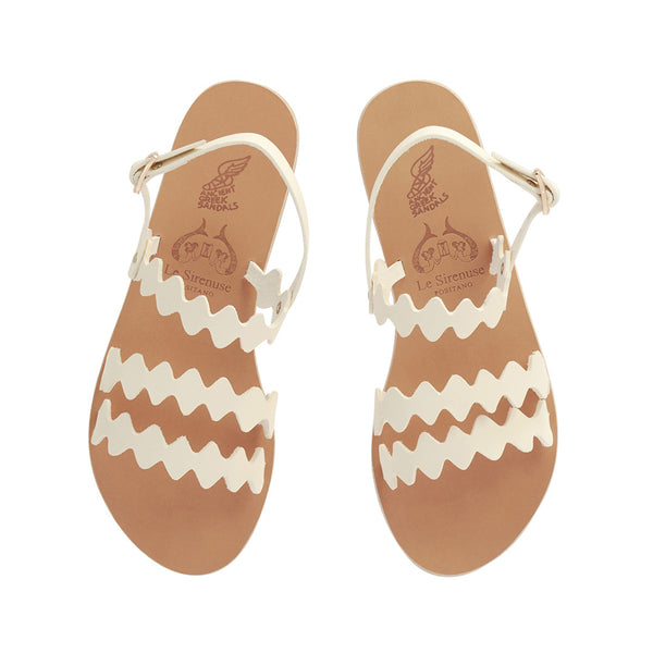 Ancient Greek Sandals Clio Onda Off White