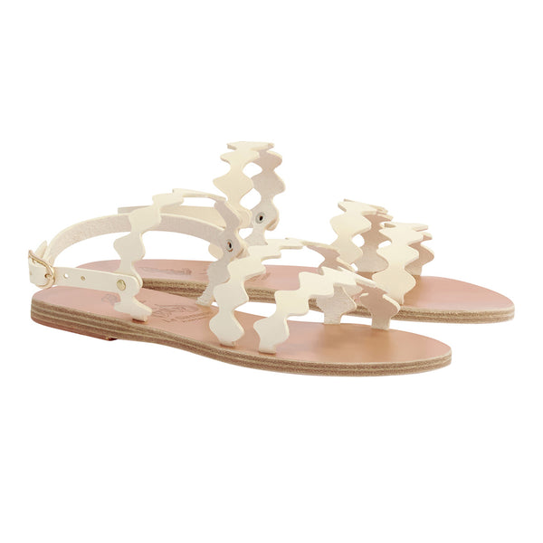 Ancient Greek Sandals Clio Onda Off White