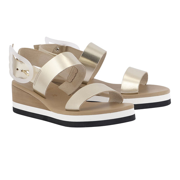 Ancient Greek Sandals Clio Rainbow Platinum
