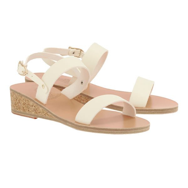 Ancient Greek Sandals Clio Wedge Off White