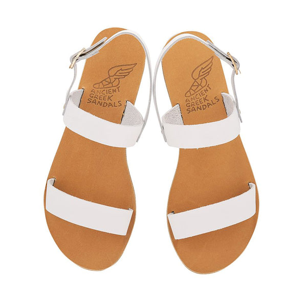 Ancient Greek Sandals Clio White