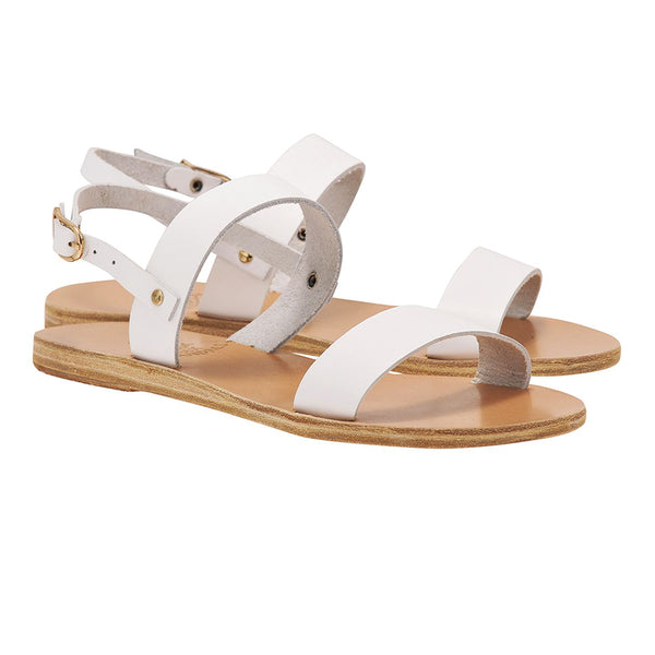 Ancient Greek Sandals Clio White