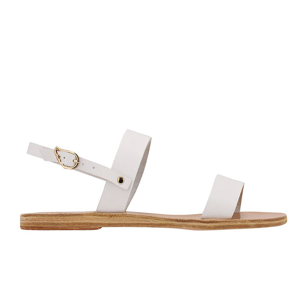 ancient greek sandals Clio White