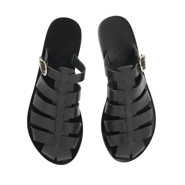 Ancient Greek Sandals Cosmia Black
