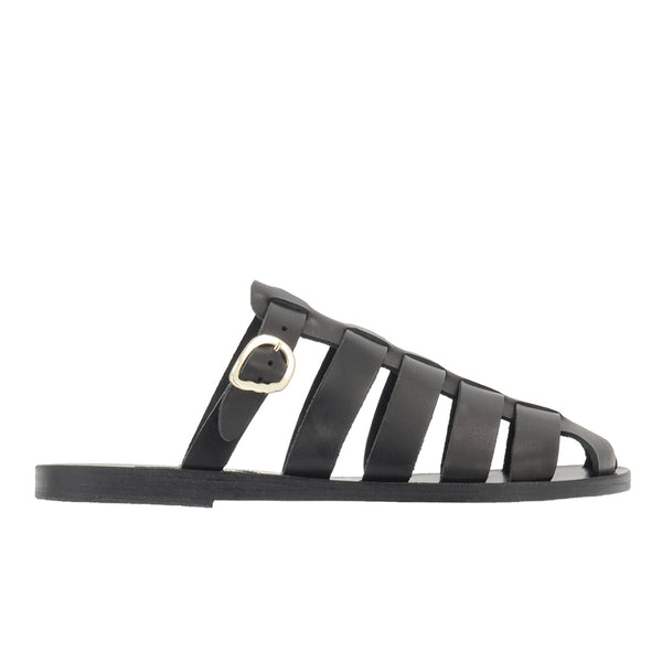 ancient greek sandals Cosmia Black