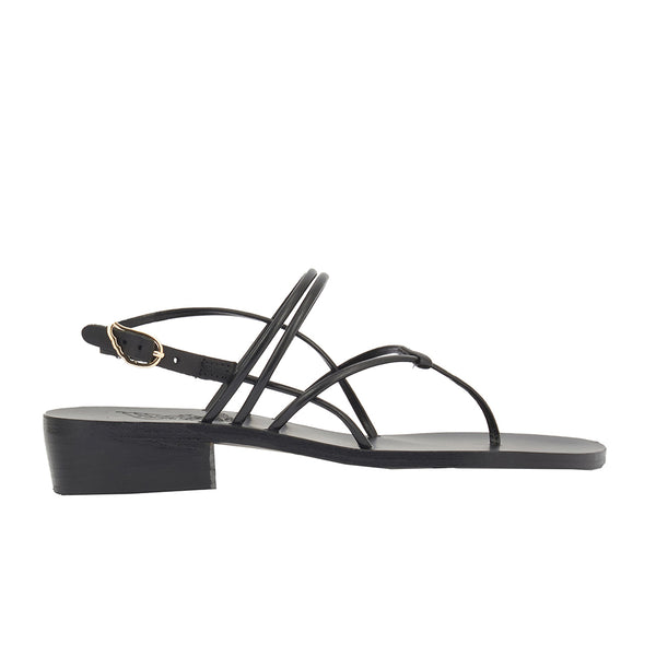 ancient greek sandals Cycladic heel Black