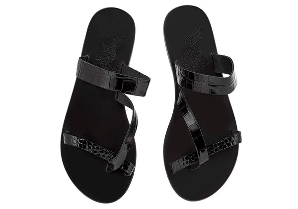 Ancient Greek Sandals Daphnae Black