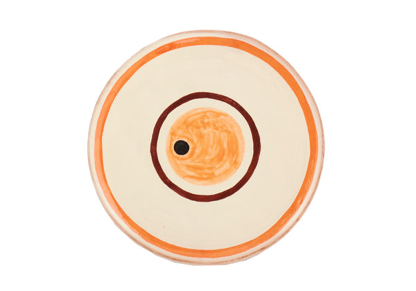 ancient greek sandals Desert plate Orange