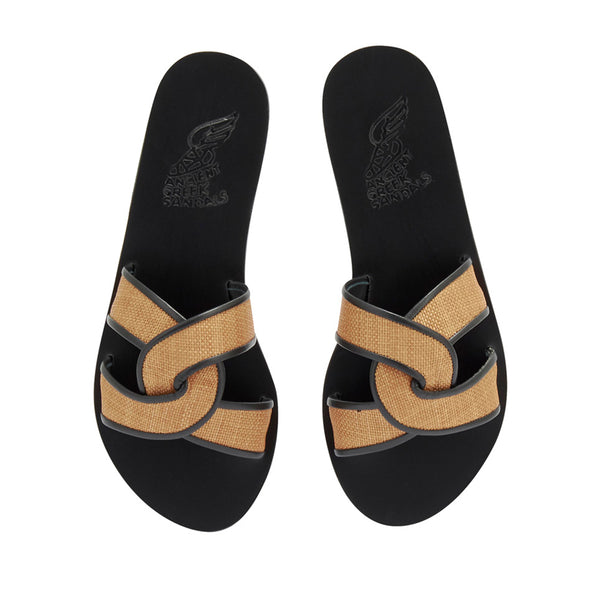 Ancient Greek Sandals Desmos Cognac / Black