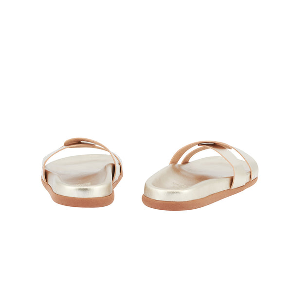 Ancient Greek Sandals Desmos Footbed Platinum