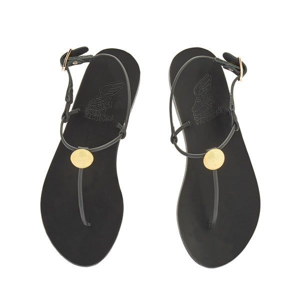 Ancient Greek Sandals Dimitra Black
