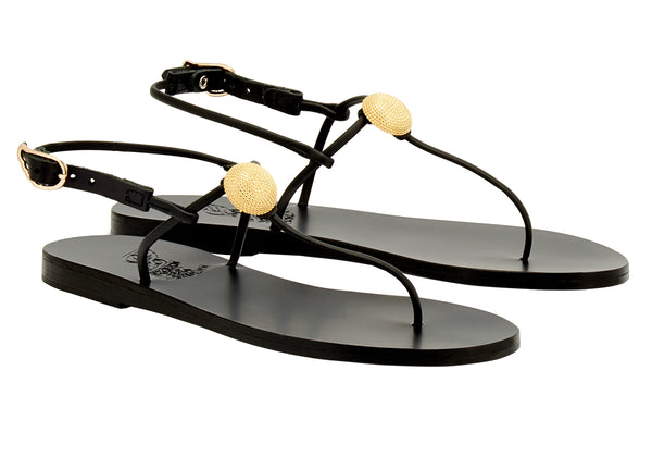 Ancient Greek Sandals Dimitra Black