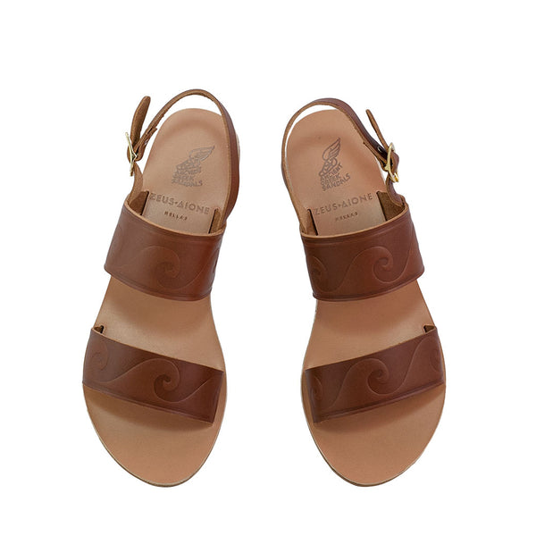 Ancient Greek Sandals Dinami Wave Chestnut
