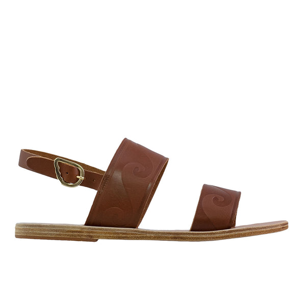 ancient greek sandals Dinami wave Chestnut