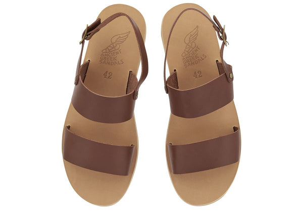 Ancient Greek Sandals Dinatos Chestnut