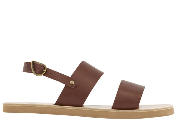 ancient greek sandals Dinatos Chestnut