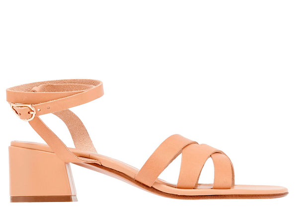 ancient greek sandals Dionysia block heel Natural