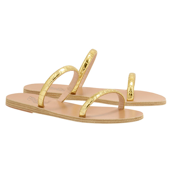 Ancient Greek Sandals Echidna Metallic Gold