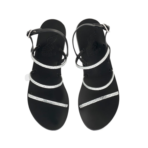 Ancient Greek Sandals Effie Square Black