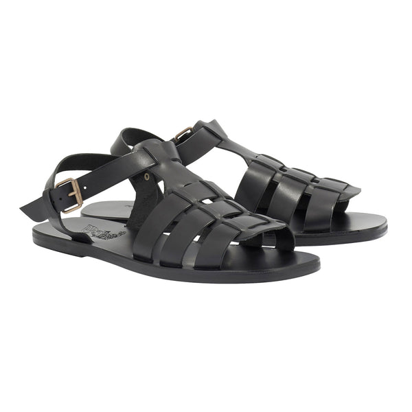 Ancient Greek Sandals Ektoras Black