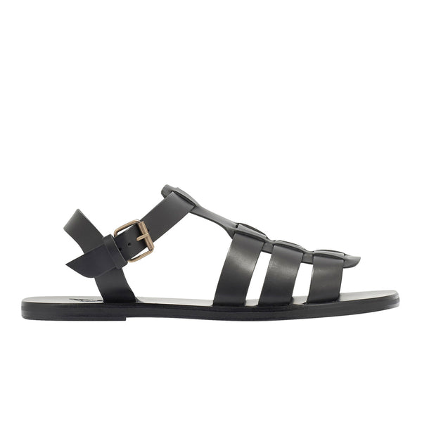 ancient greek sandals Ektoras Black