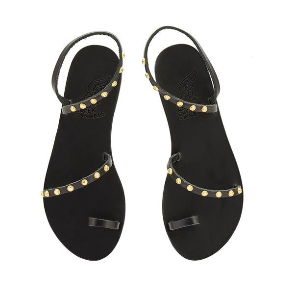 Ancient Greek Sandals Eleftheria Bee Black