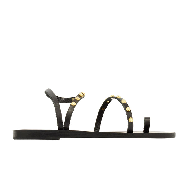 ancient greek sandals Eleftheria bee Black
