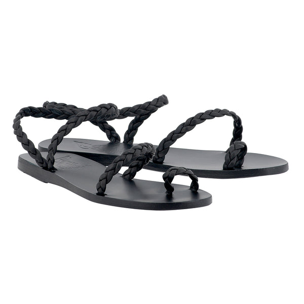 Ancient Greek Sandals Eleftheria Black