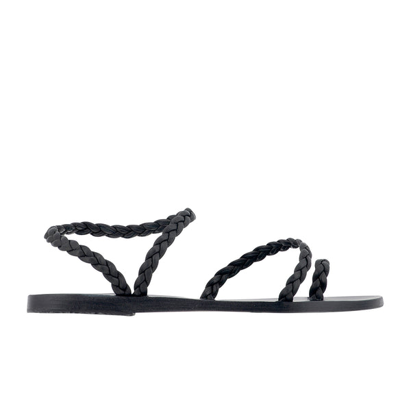 ancient greek sandals Eleftheria Black