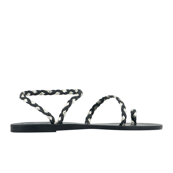 ancient greek sandals Eleftheria Black / Platinum
