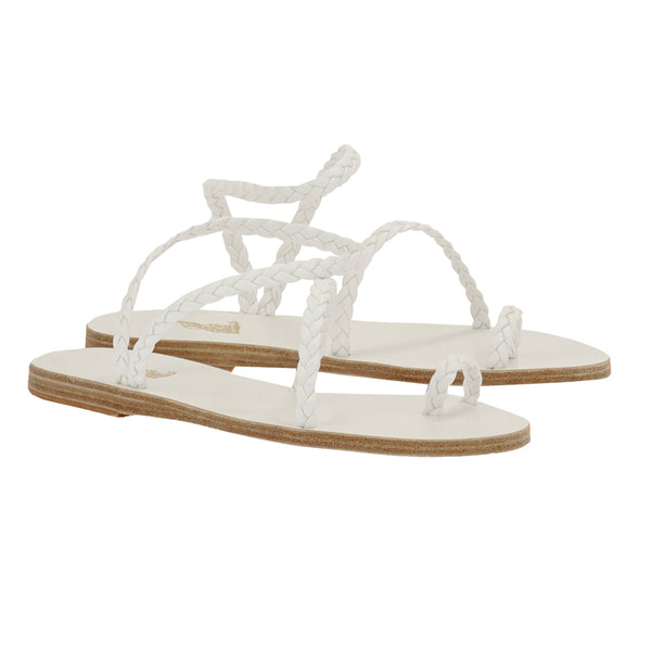 Ancient Greek Sandals Eleftheria Bridal White