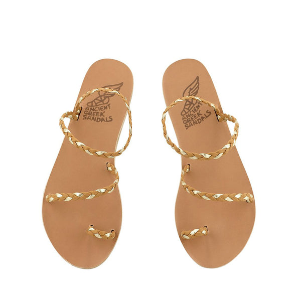 Ancient Greek Sandals Eleftheria Natural / Platinum