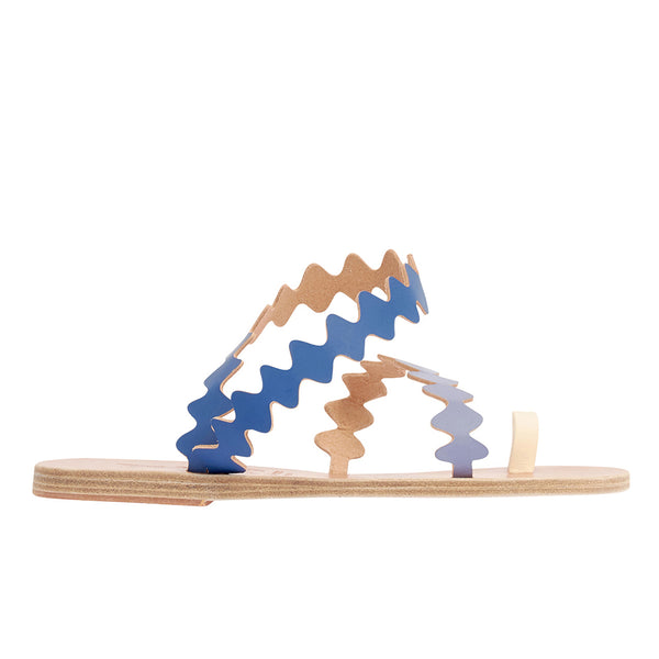 ancient greek sandals Eleftheria onda BLUE MIX