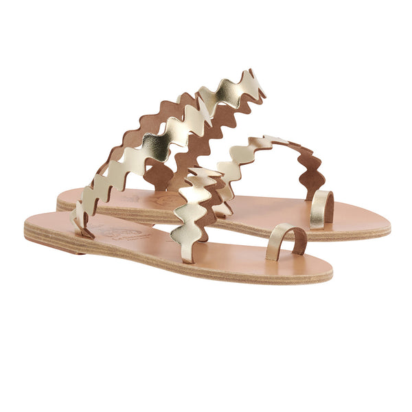 Ancient Greek Sandals Eleftheria Onda Platinum
