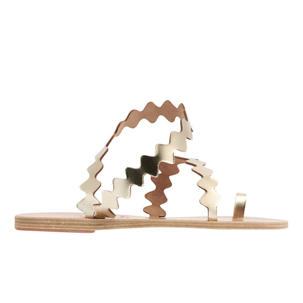 ancient greek sandals Eleftheria onda Platinum