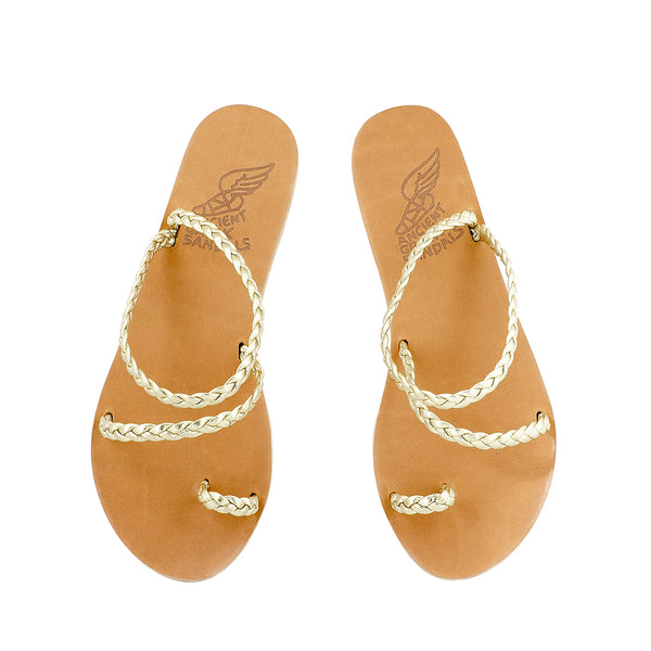 ancient Greek Sandals Eleftheria Platinum