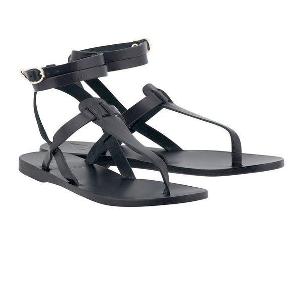 Ancient Greek Sandals Estia Black