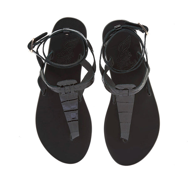 Ancient Greek Sandals Estia Black