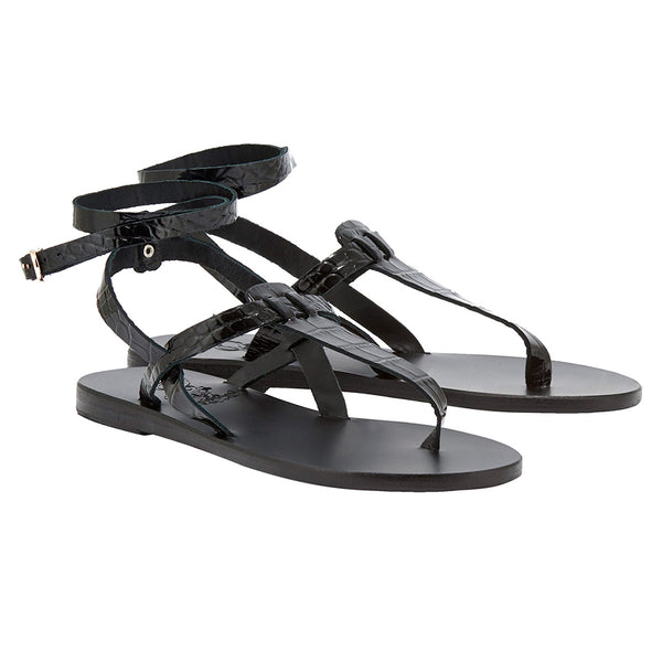 Ancient Greek Sandals Estia Black