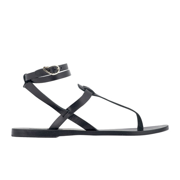 ancient greek sandals Estia Black