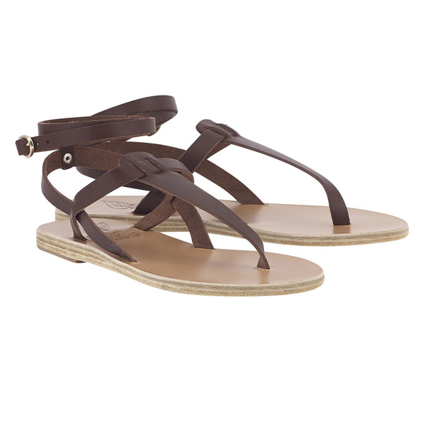 Ancient Greek Sandals Estia Chestnut