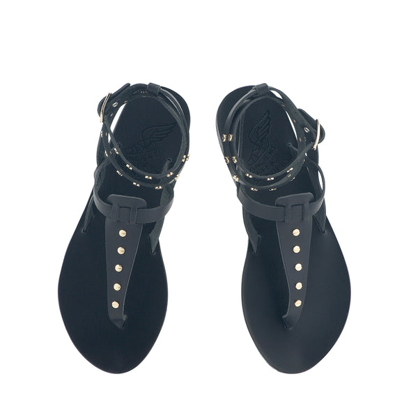 Ancient Greek Sandals Estia Nails Black